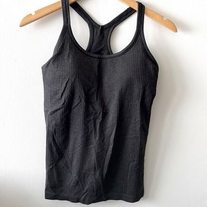 LuluLemon New Gym Yoga Tank Sports Bra. Dark Grey black Size 8